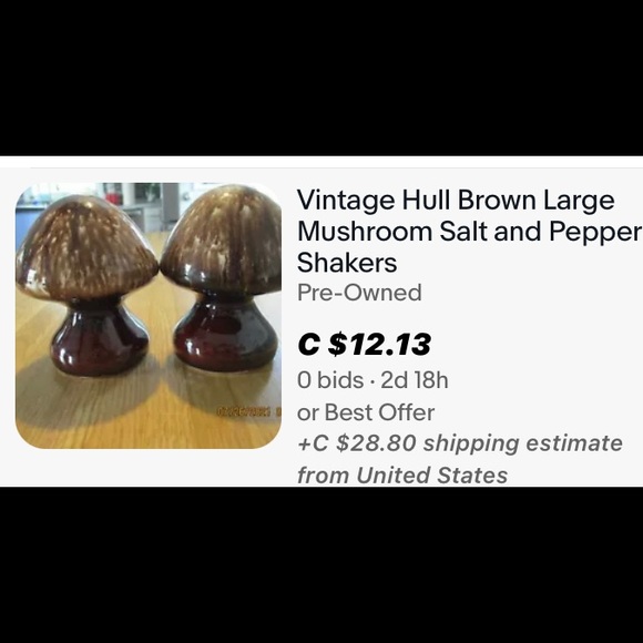 Vintage Hull USA Salt  & Pepper mushrooms shakers - Picture 12 of 17